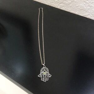 BOGO SALE! 🎉🥳  HAMSA HAND‎ w Green Stone on 32”Chain